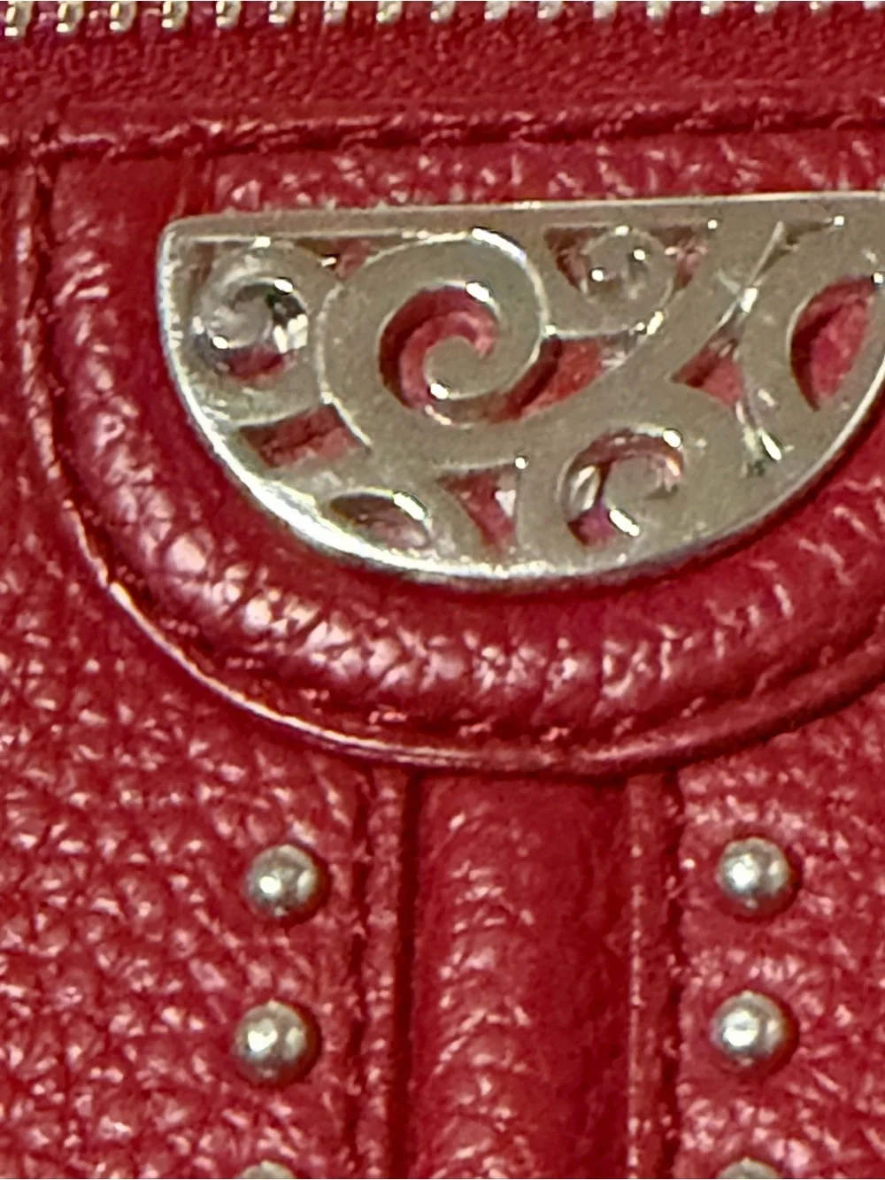 Women’s Brighton Lipstick Red Studded Crossbody Bag